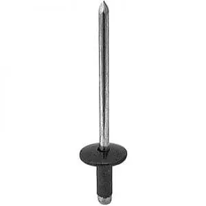 inch Aluminum Rivet Large   inch Flange Black Dome Head Grip to   inch WF