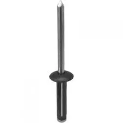 inch Aluminum Rivet Black Dome Head Grip to   inch WF