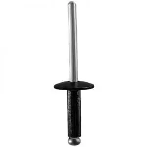 inch Aluminum Rivet Large   inch Flange Black Dome Head Grip   inch WF