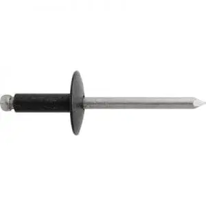 Aluminum Rivet Large Flange Black Dome Head Grip to  WF