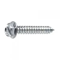X SLOTTEDHEXWASHERHEADTAPSCREWZINC WF