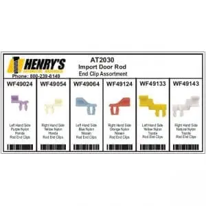 Import Door Rod End Clips Assortment