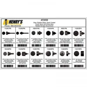 Door, Quarter, Glass, Hood, Fender, Trunk, Deck Lid and Glove Box Rubber Bumper Assortment