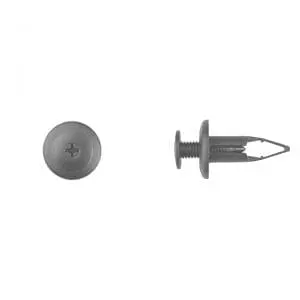 Black Nylon Bumper Screw Retainer mm Hole mm Flange mm Stem WF