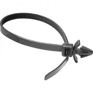 Cable Tie  Push Mount Black with  Hole ES
