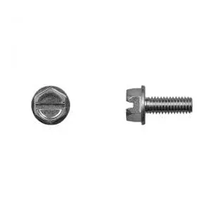 Indented Hex Head Slotted Zinc License Plate Screw