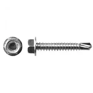 Indented Hex Head Zinc Tek Screw     Tek Point WF