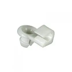 Lock Rod Clip Plastic Left   inch Rod White Nylon WF