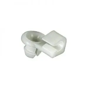 Lock Rod Clip Plastic Left   inch Rod White Nylon WF