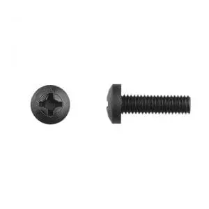Pan Head Phillips Black Nylon License Screw