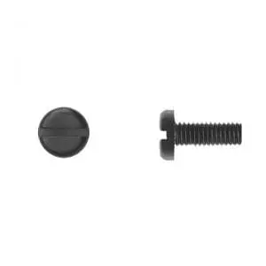 Pan Head Slotted Black Nylon License Screw