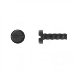 Pan Head Slotted Black Nylon License Screw