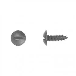 Slotted Truss Head Black License Plate Screw   WF