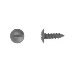 Slotted Truss Head Black License Plate Screw   WF