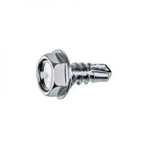 Tap Screw Hex Washer Teks Point Zinc Plated WF