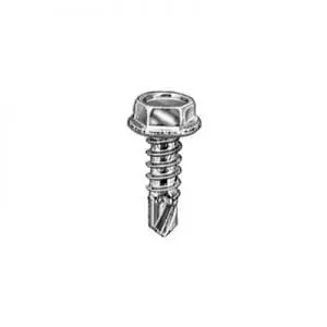 Tap Screw Hex Washer Teks Point Zinc Plated WF