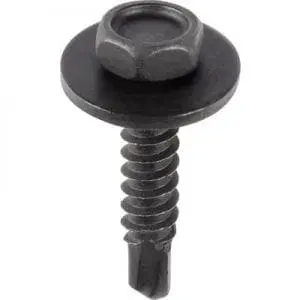 Tap Screw Loose mm Washer Teks Point Black