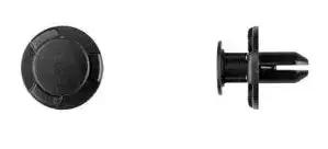 Black Nylon Cowl Push Type Ret, 8mm Hole Size 12mm Stem Length PK 10-WF46323