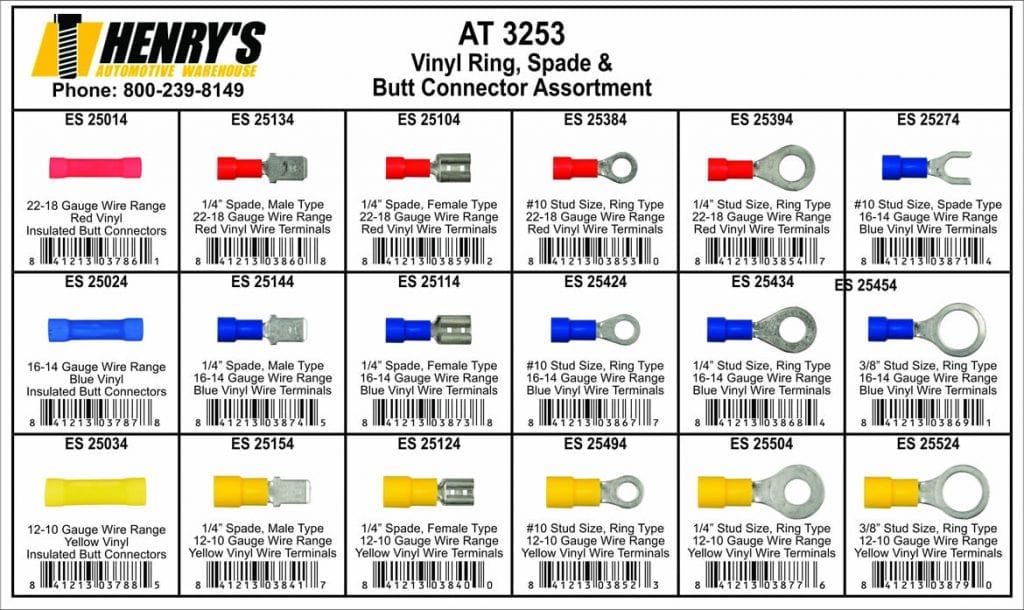 Assortment Tray Solderless Electrical Connectors, 18 Styles - 300 pcs