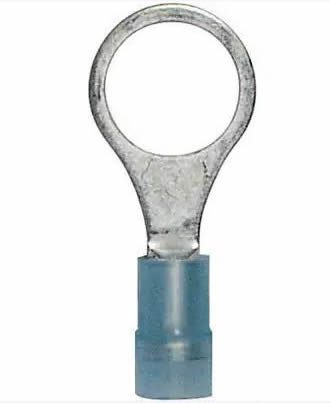 Blue nylon ring tongue connector 3-8 14-16ga