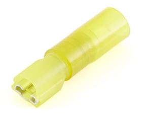 Quick Disconnect Female, Heat shrink, Fully Insulated, Yellow 10-12Ga-ES26030