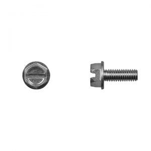 Indented Hex Head Slotted Zinc License Plate Screw