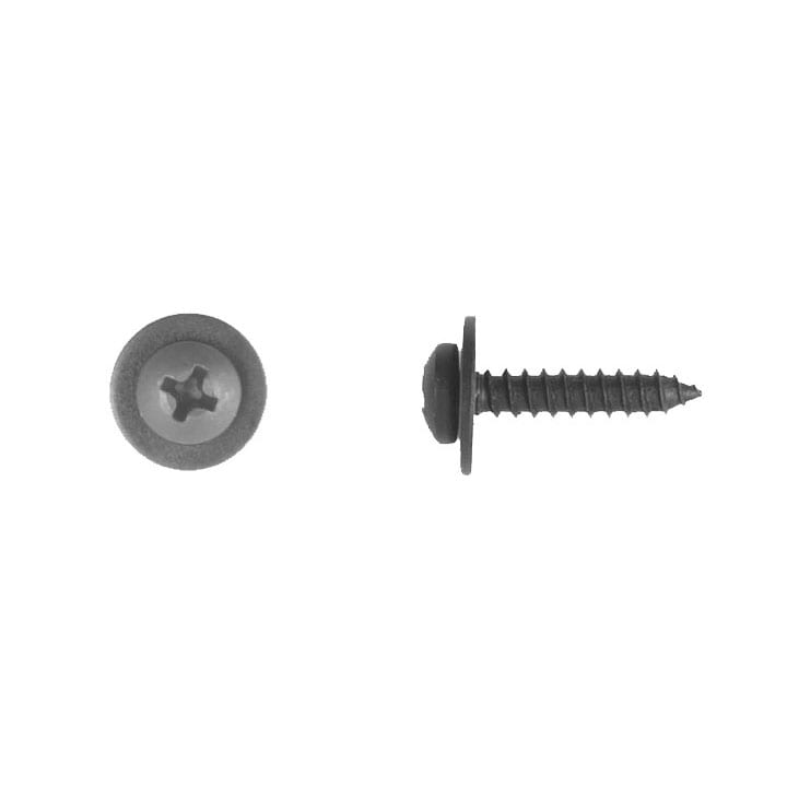 Phillips Pan Head Black Sheet Metal Screw   with Loose Washer WF