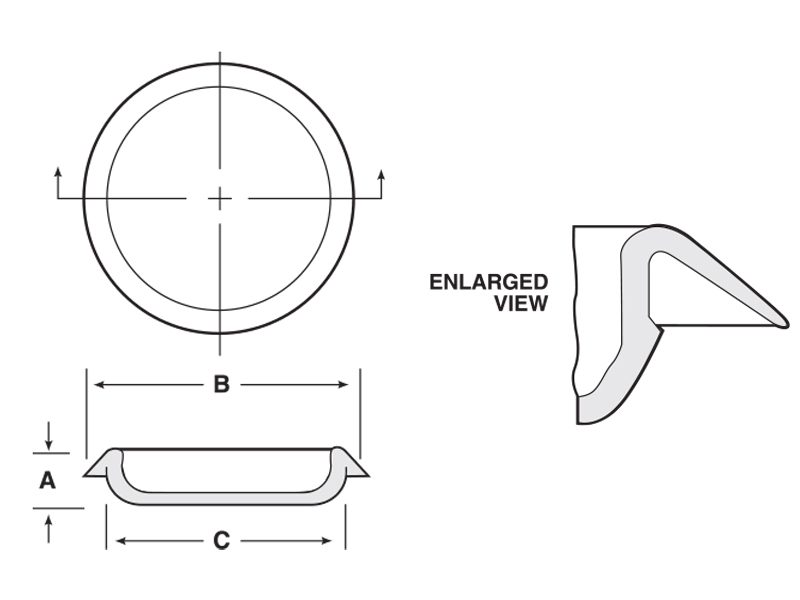 Recessed hold plug dimensions