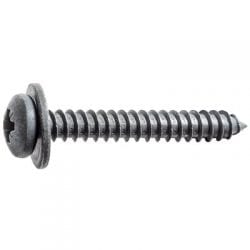 Screw Phillips Pan Head Loose Washer Black