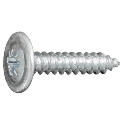 Screw Phillips Tap Flat Washer Zinc Plated