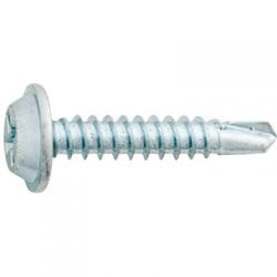 Screw Phillips Teks Round Washer Zinc Plated   WF