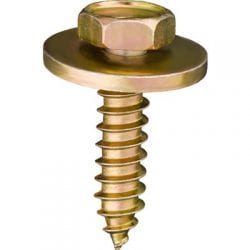 Tap Screw Loose  Washer Yellow Zinc WF