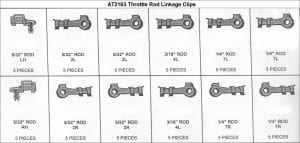Assortment Tray Throttle Rod Linkage Clips