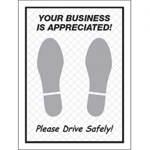 Auto Supplies Floor Mat, Footprint, Poly Backing, 500/BX-BS33108